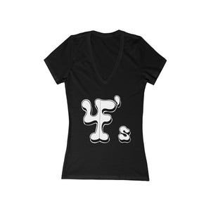 Women's Jersey Short Sleeve Deep V-Neck Tee