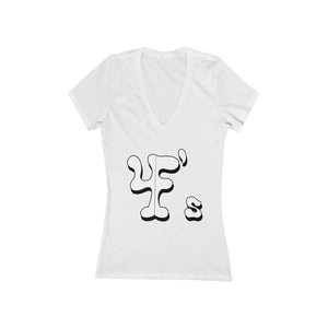 Women's Jersey Short Sleeve Deep V-Neck Tee