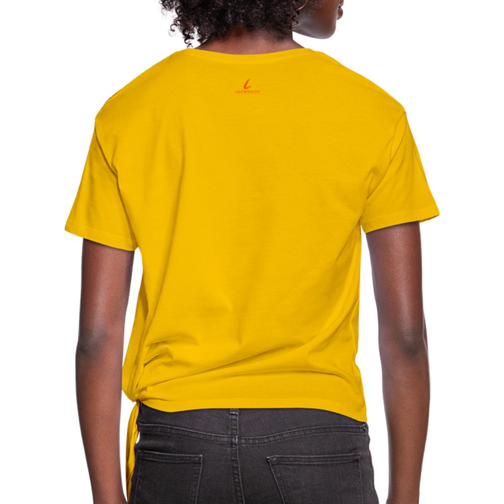 Women's Knotted T-Shirt - sun yellow