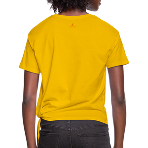 Women's Knotted T-Shirt - sun yellow