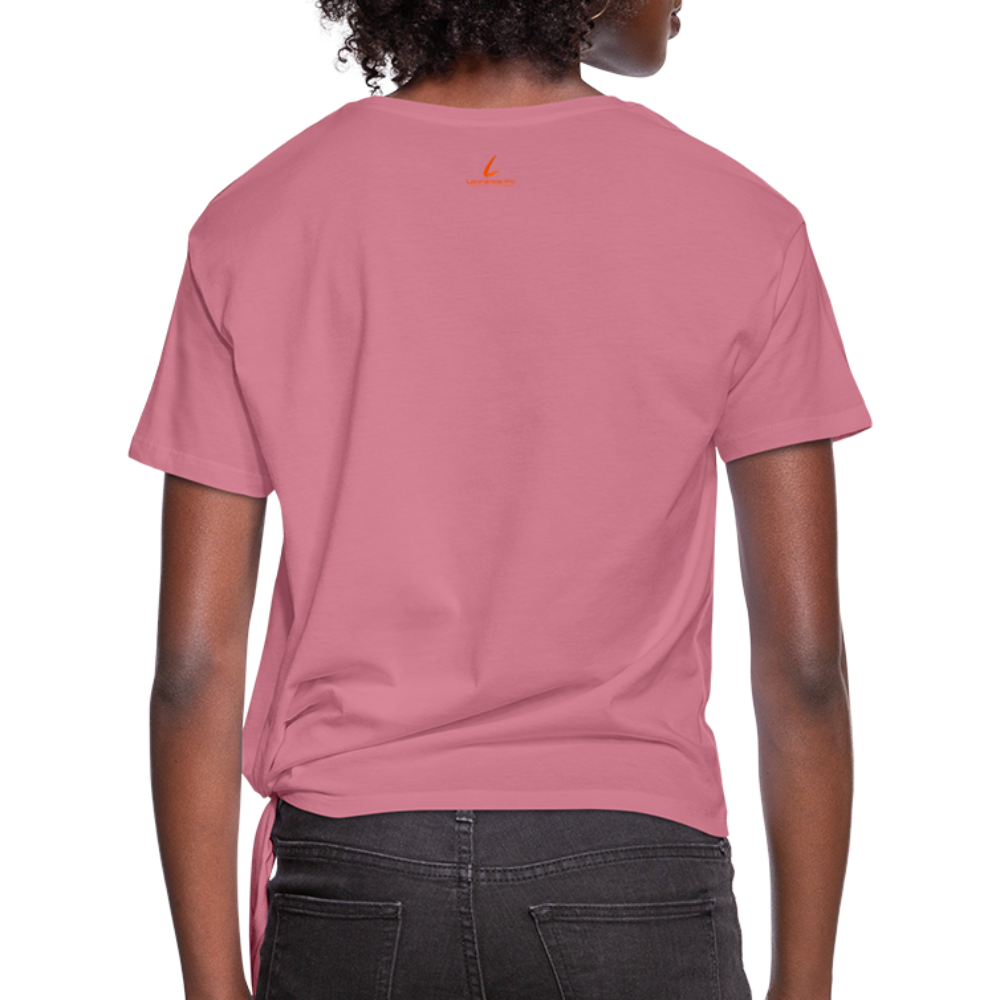 Women's Knotted T-Shirt - mauve